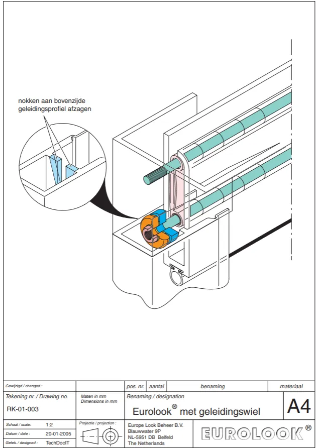 Schéma détail du rideau de protection Maxivision Force Plus