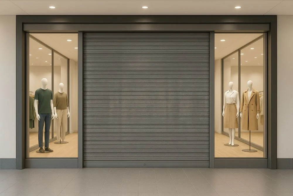 Rideau de protection métallique à lames pleines