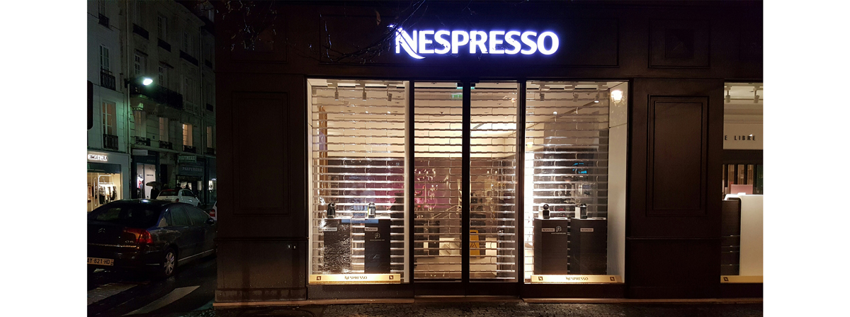 Nespresso Passy a choisi le rideau transparent Maxivison 